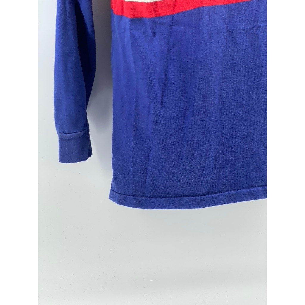 RED BAY RUGGERS BY BERKLEY Men's Vintage Royal Blue-Red Striped Polo Shirt SZ L