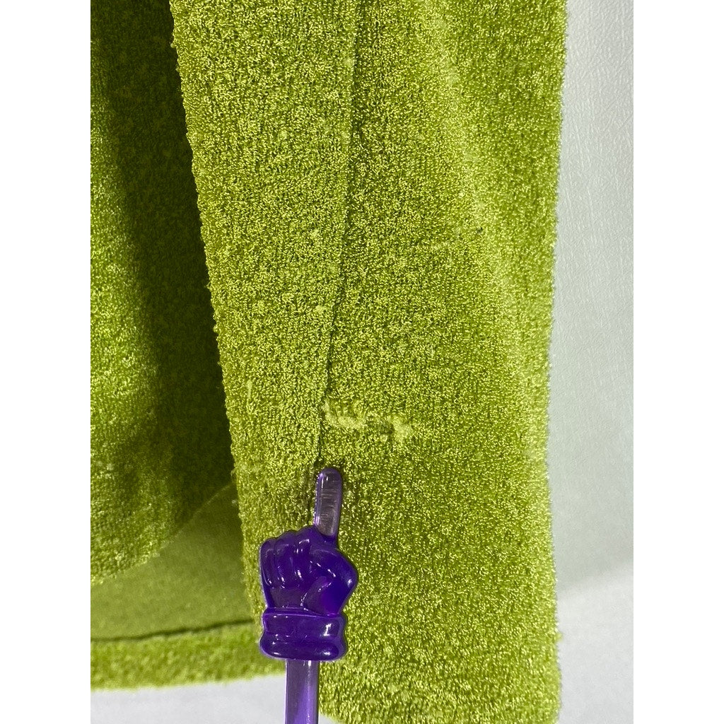 URBAN OUTFITTERS Women's Green Terry Ruched Spaghetti Strap Tank Top SZ S