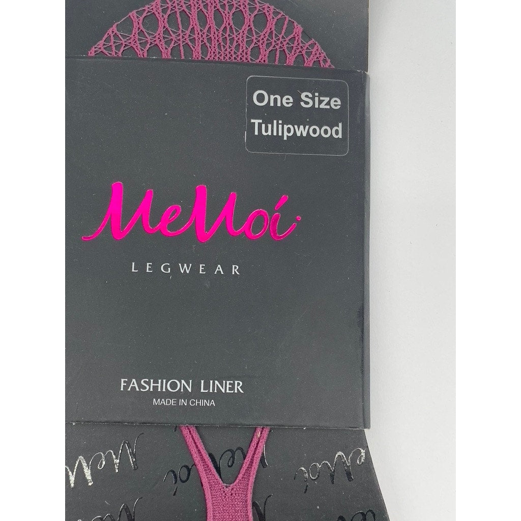 MEMOI Women's Tulipwood Mesh Criss-Cross No Show Socks SZ OS