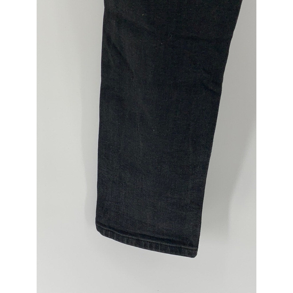 TOPMAN Men's Black Distressed Skinny Stretch Jeans SZ 30R
