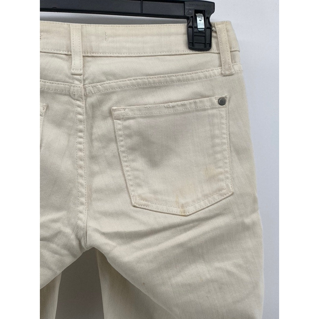 VINCE. Women's White Denim Five-Pocket Bermuda Shorts SZ 24