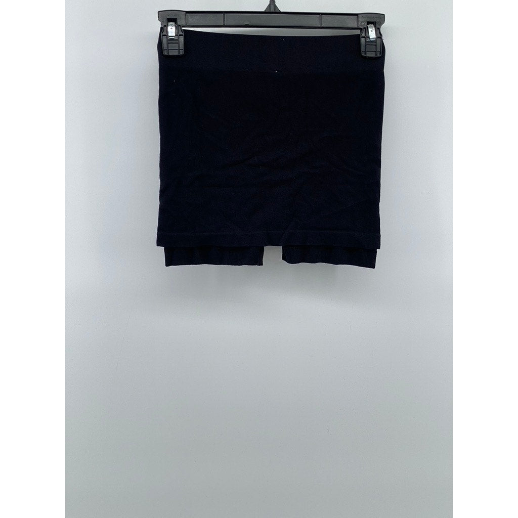 ZARA Women's Black Under Layer Rib Knit Mini Skort SZ XS/S