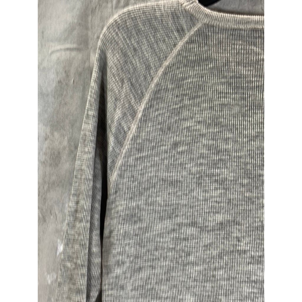 AMERICAN EAGLE Men's Heather Gray Crewneck Vintage Fit Waffle Knit T-Shirt SZ M