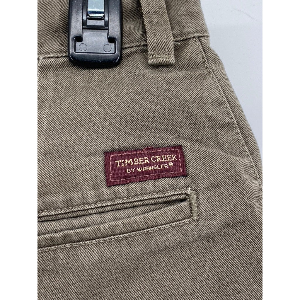 TIMBER CREEK BY WRANGLER Men's Vintage Tan Regular-Fit Pleated Shorts SZ 38