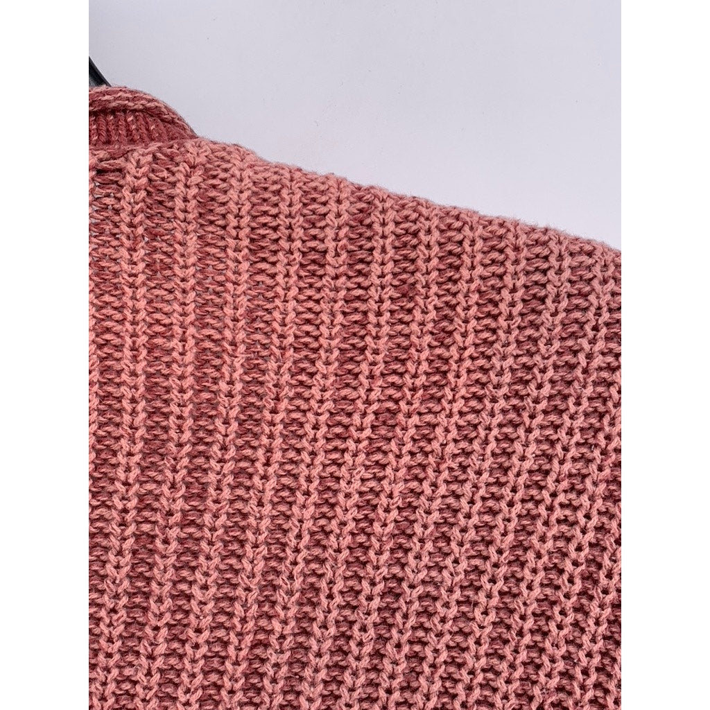 UNIVERSAL THREAD Women's Salmon Pink Knit Open-Front Cardigan SZ M