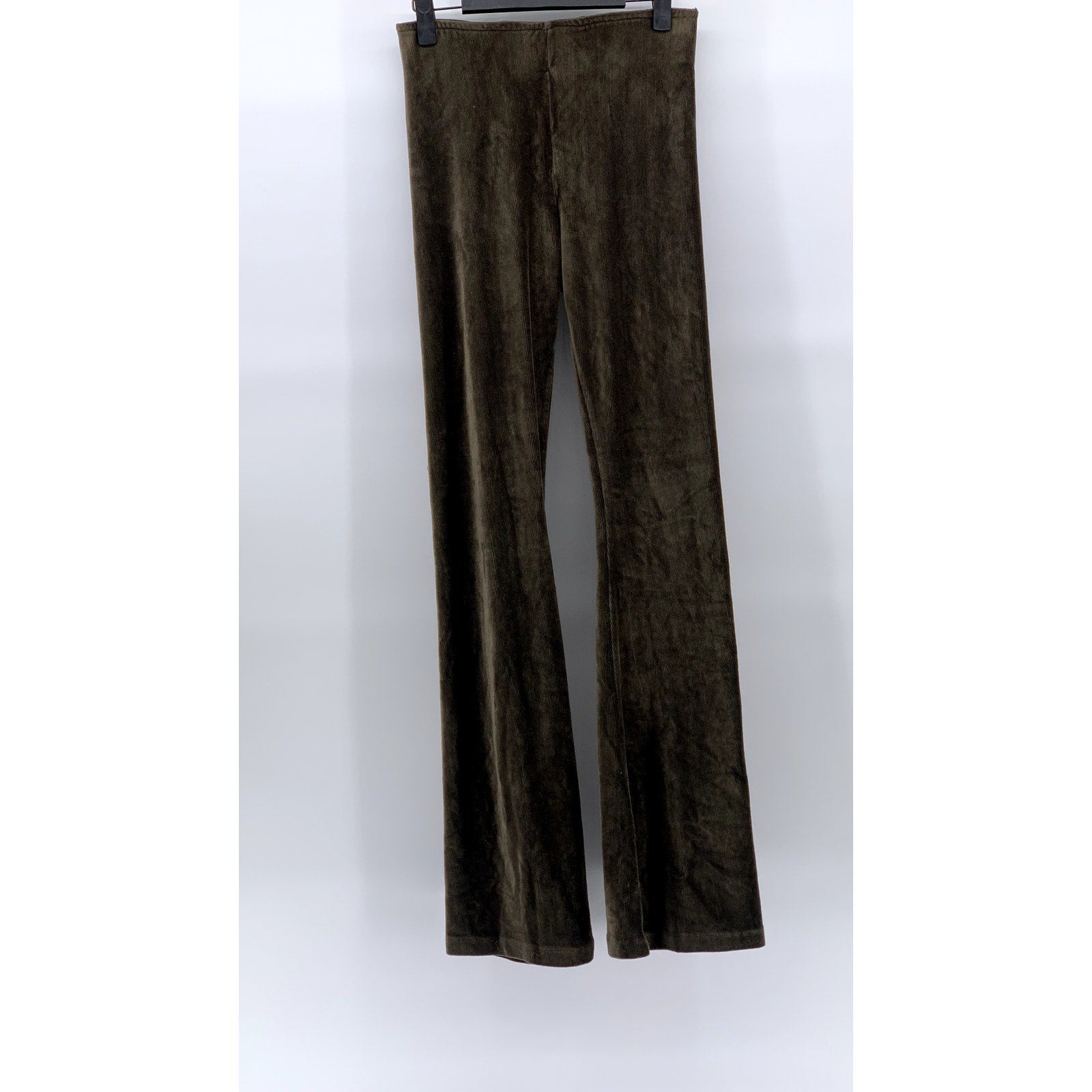 EVENUEL Women's Brown Corduroy Pull-On Wide-Leg Pocketless Pants SZ 14/15