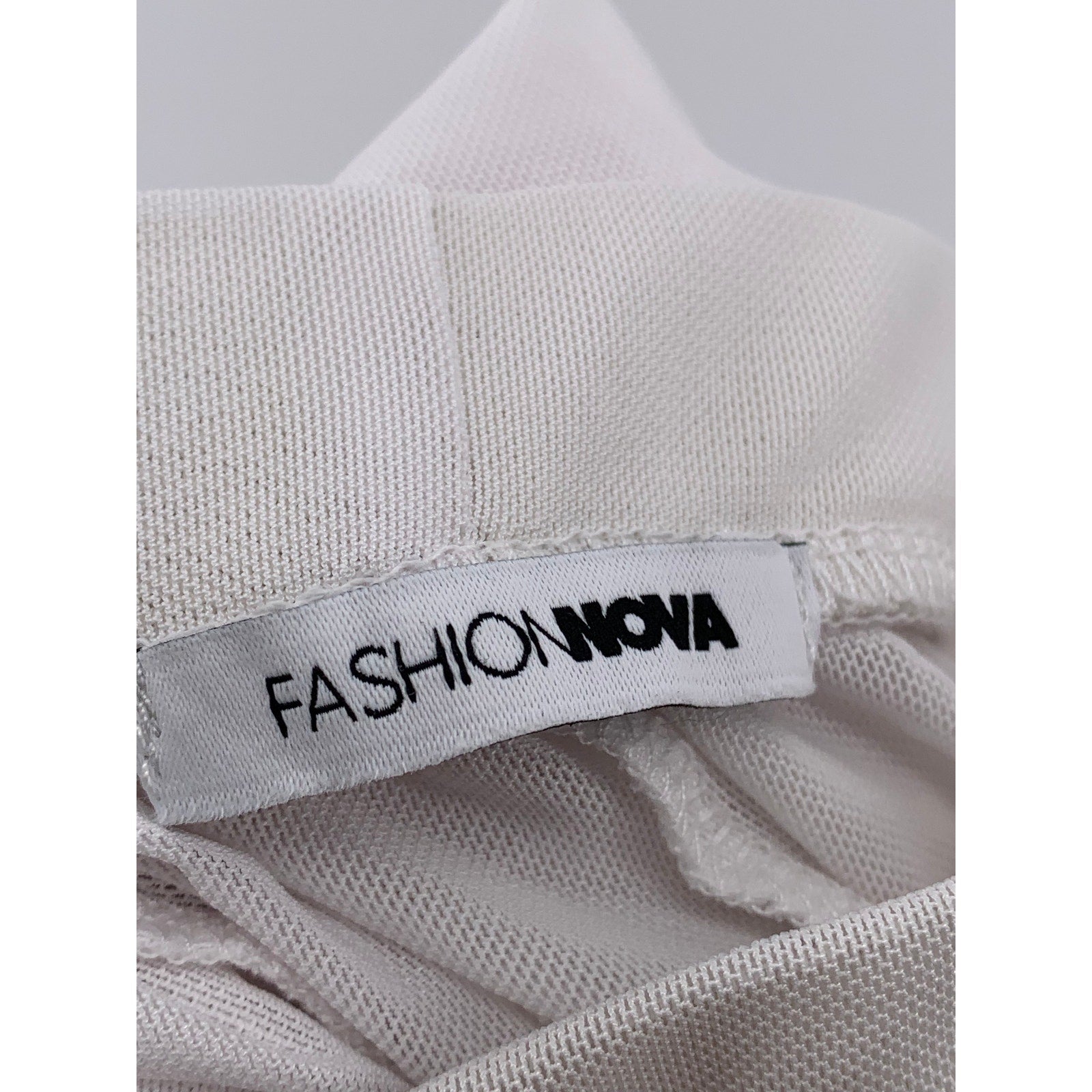 FASHION NOVA Women's White Sheer Sunshine See Through Fringe Cover-Up Pants SZ S