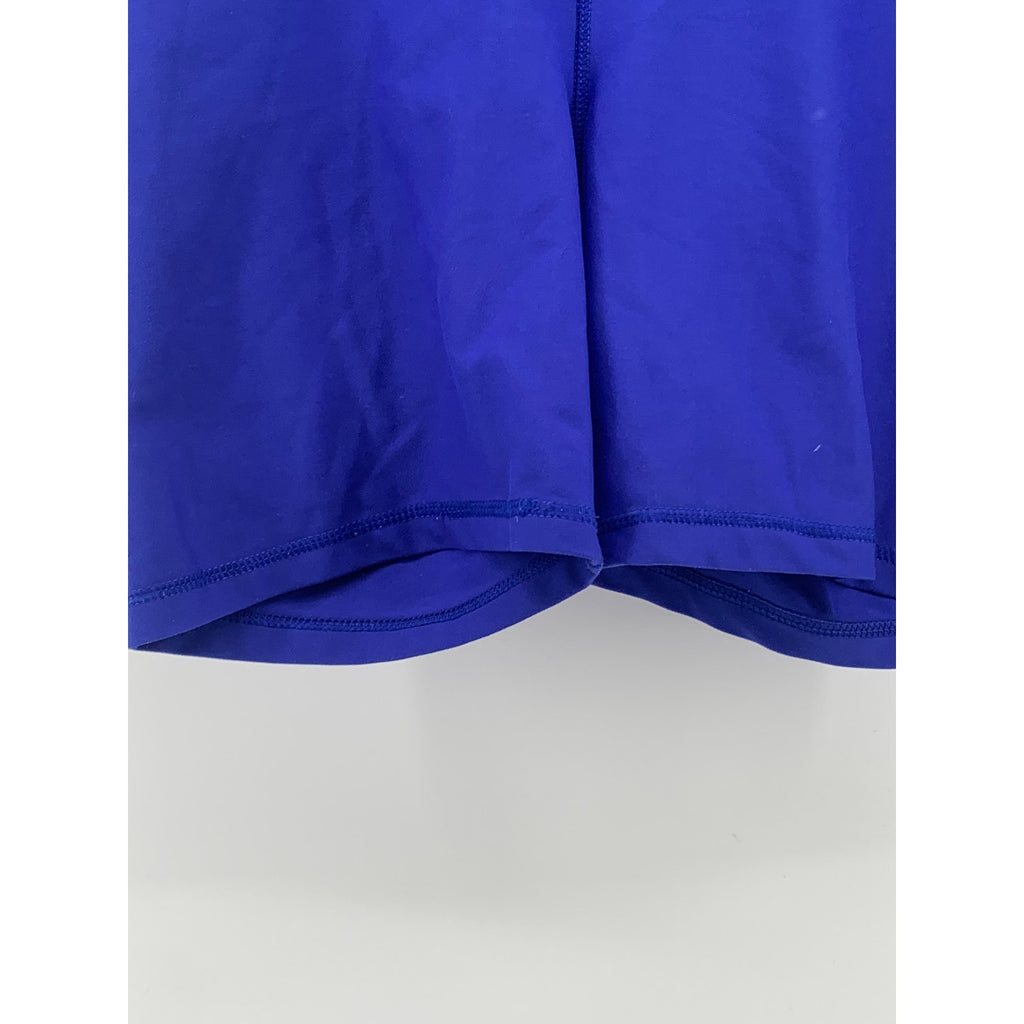 WEWOREWHAT Women's Blue Pull-On Casual High Rise Biker Shorts SZ M