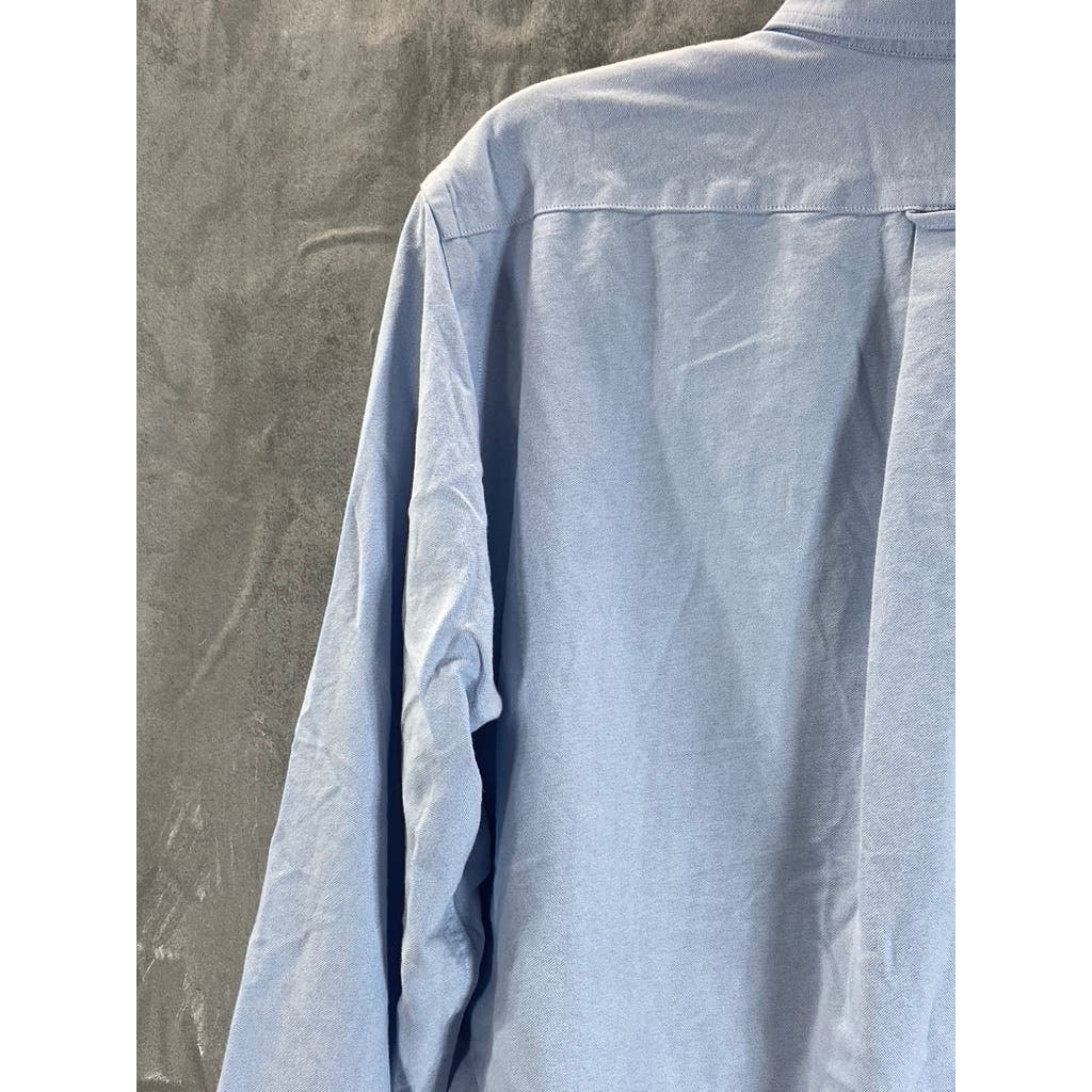 LANDS' END Men's Light Blue Traditional-Fit Long Sleeve Dress Shirt SZ 15-15.5