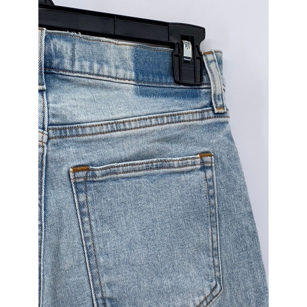 ABERCROMBIE & FITCH Women's Blue Ultra High Rise The Ankle Straight Jeans SZ25/0
