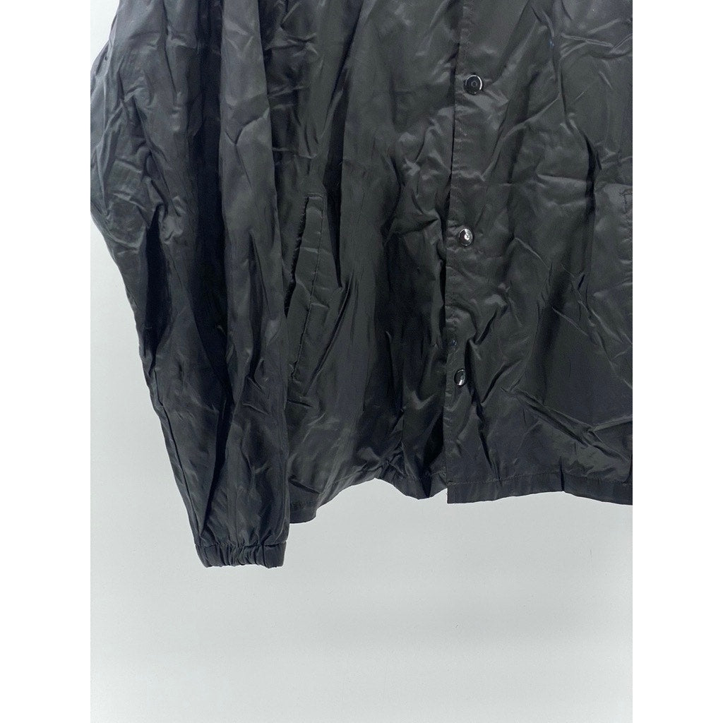CONTROLLED SUBSTANCE Men's Black-Multi Snap-Button Nylon Jacket SZ XL