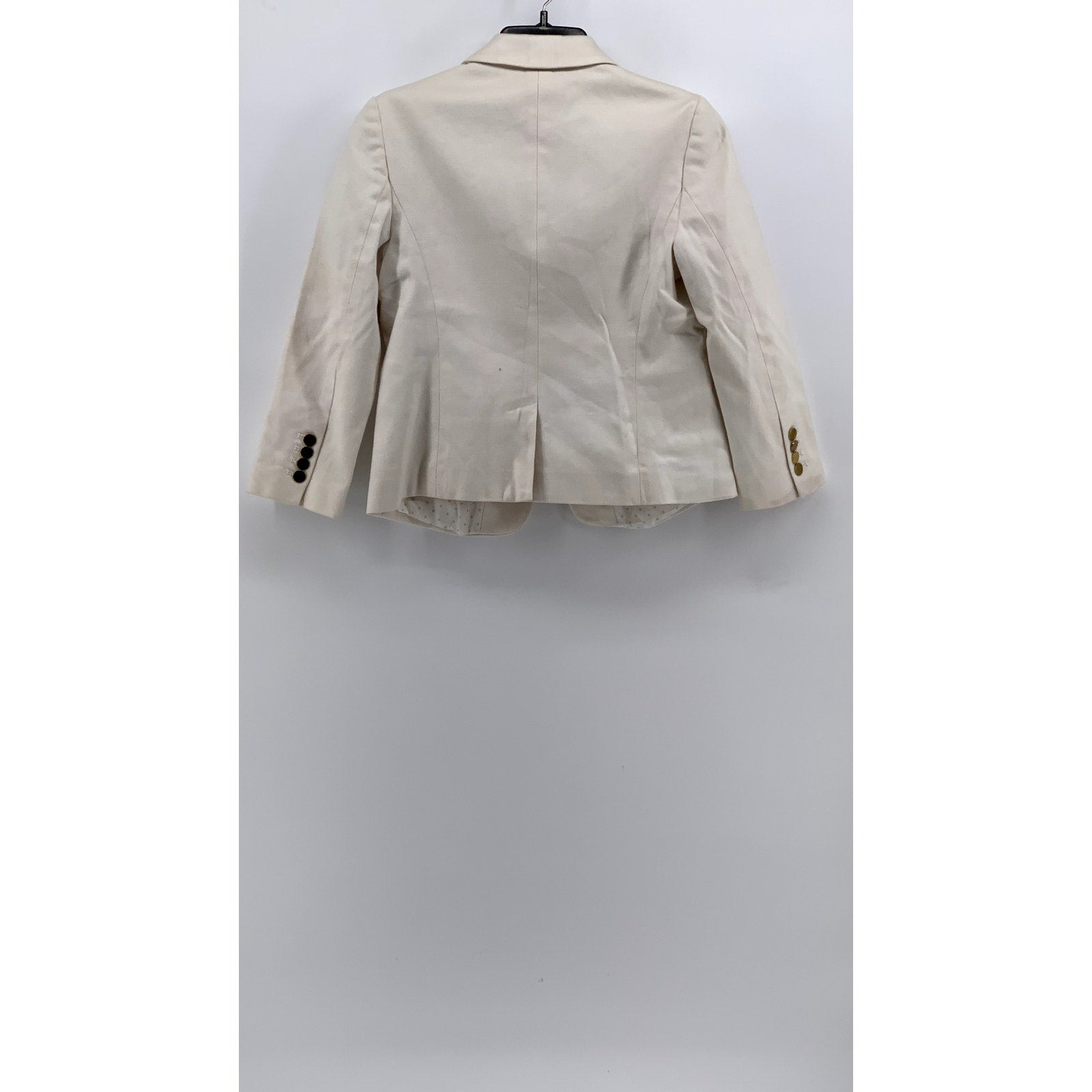 ANN TAYLOR Women's Petite Beige Textured Single Button Blazer SZ 4P