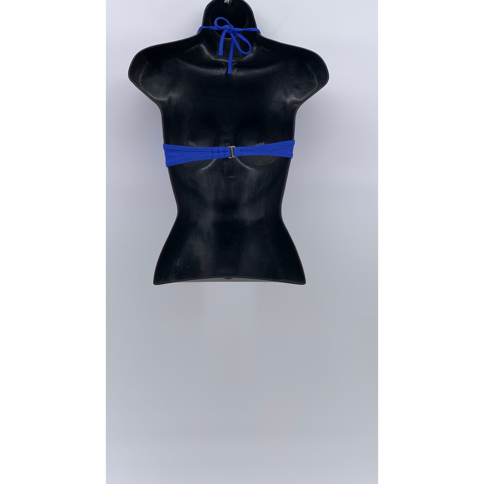 XHILARATION Women's Royal Blue Cutout V-Neck Halter Swim Top SZ S