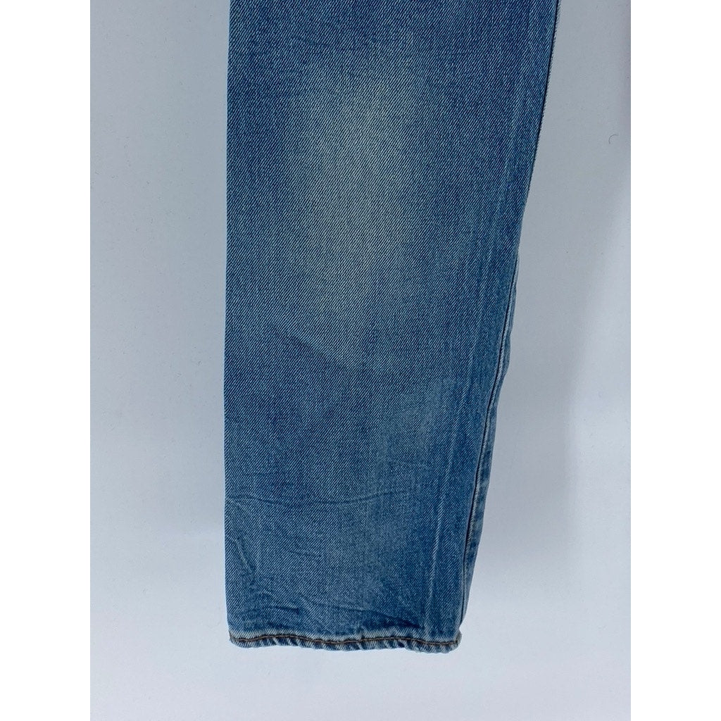 LEVI'S Women's Light Wash Blue Denim Button-Fly 501 CT Jean SZ 33X34