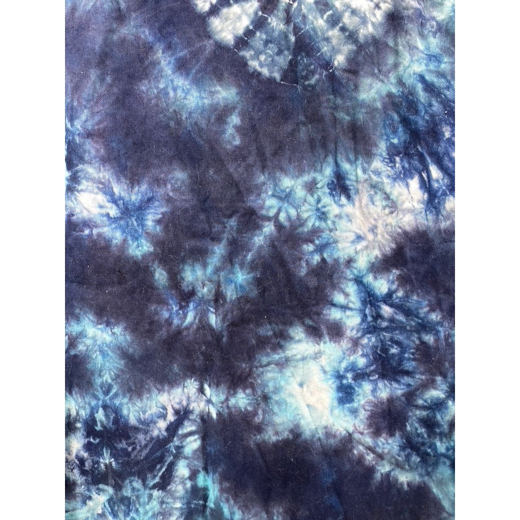 ULTRA CLUB Men's Blue Tie-Dye Regular-Fit Button-Up Long Sleeve Shirt SZ XL