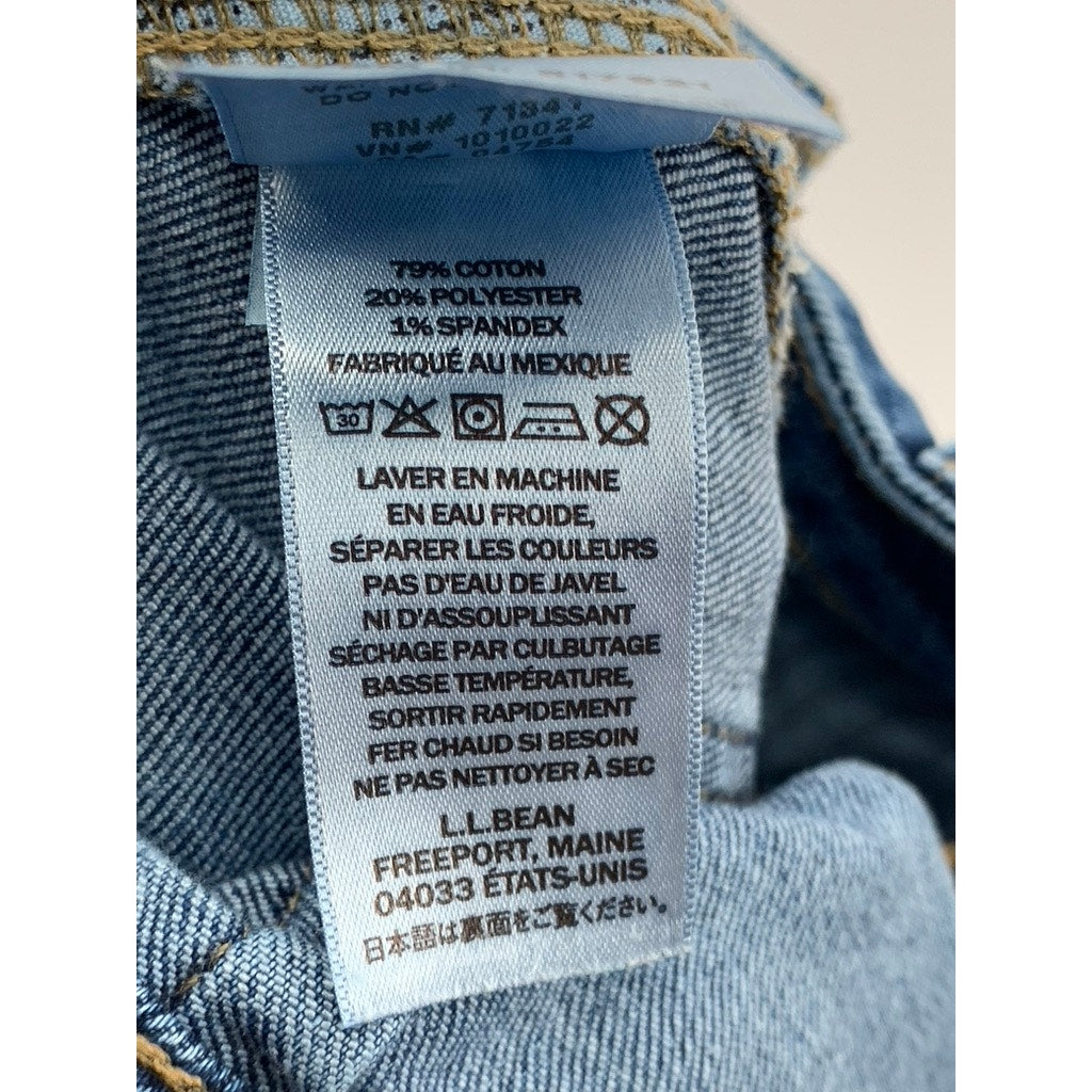 L.L.BEAN Women's Medium Tall Blue 207 Vintage High-Rise Wide-Leg Jeans SZ 2 M/T