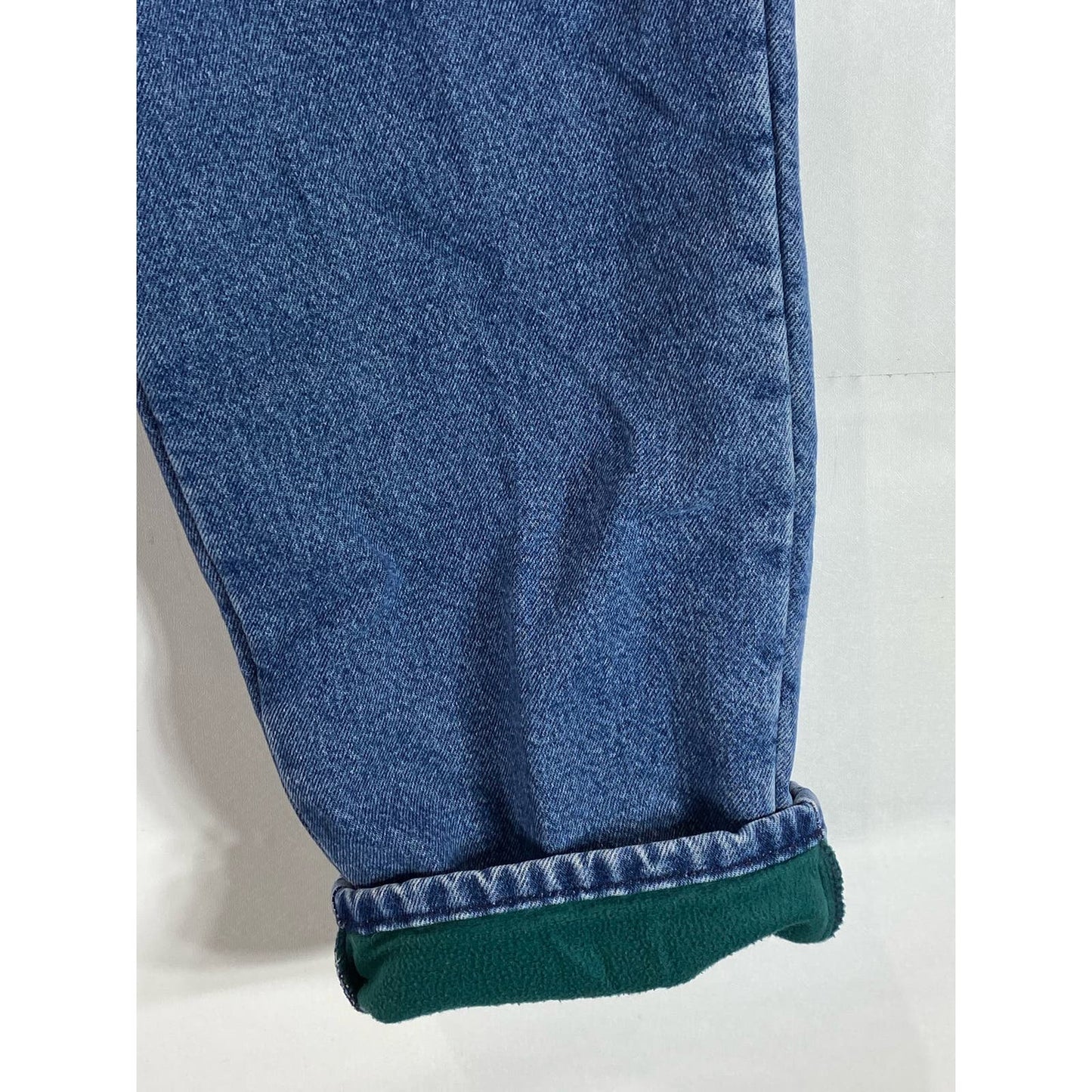 L.L. BEAN Men's Stonewashed Blue Double L Classic-Fit Fleece-Lined Jeans SZ38X29