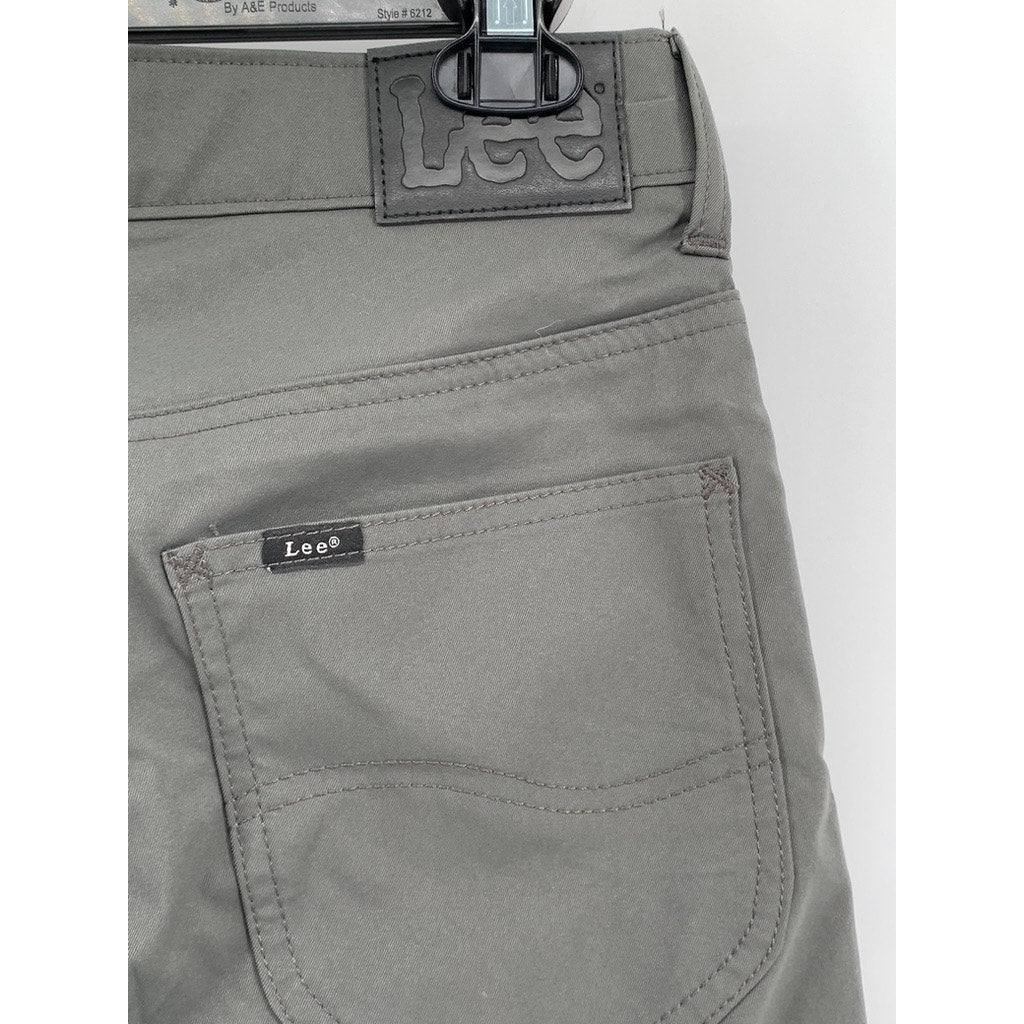 LEE Men's Static Gray Straight-Leg Velocity Pant SZ 28X30