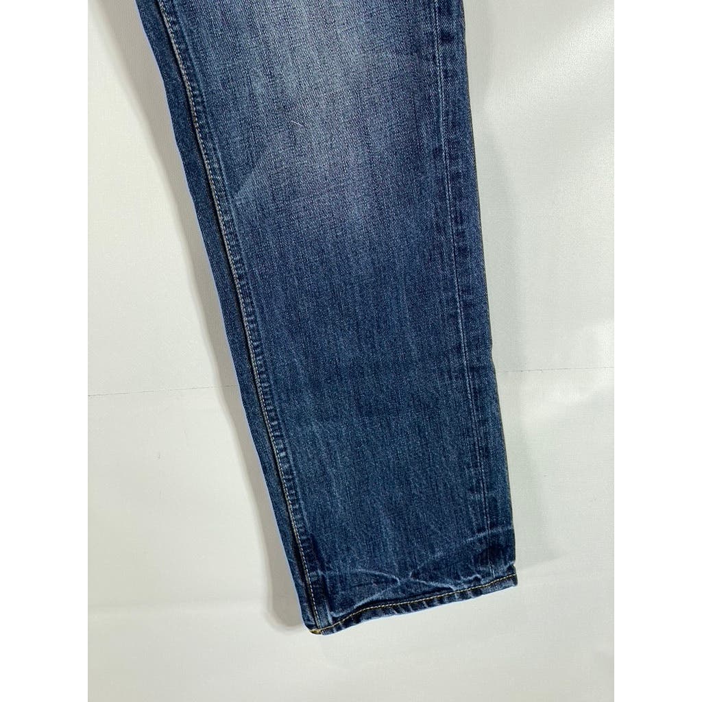 AMERICAN EAGLE OUTFITTERS Men's Medium Blue Faded Slim-Fit Denim Jeans SZ 30X30