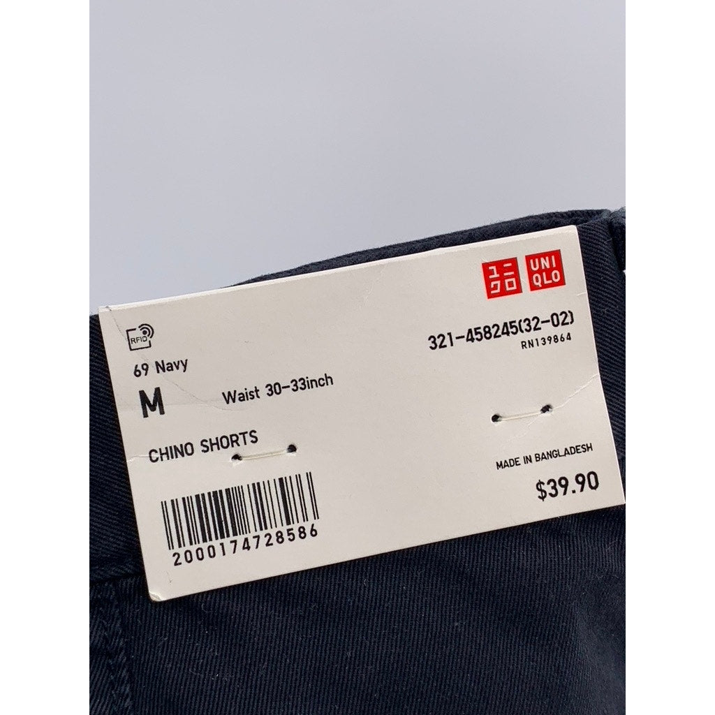 UNIQLO Men's Navy Regular-Fit Chino Shorts SZ M