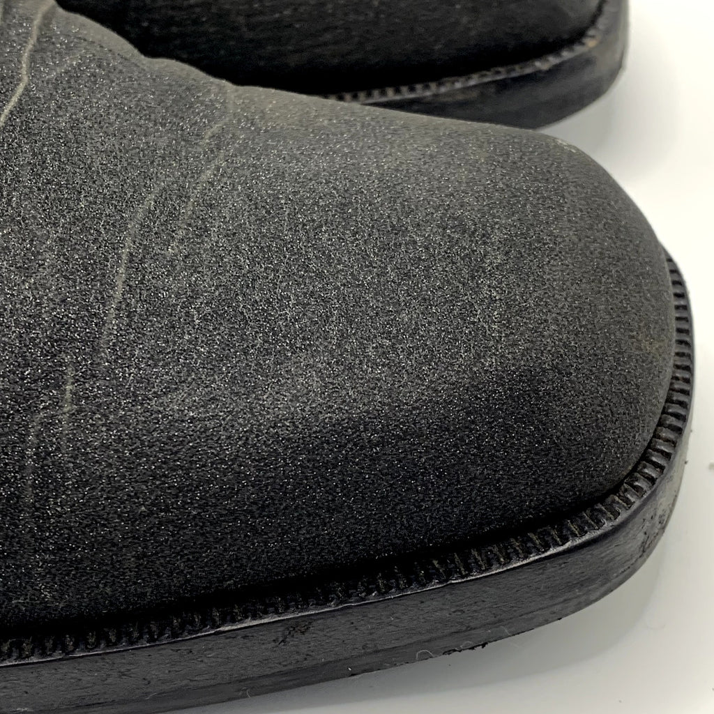 NODALETO Women's Black Shimmer Bulla Square-Toe Block-Heel Mules SZ 7