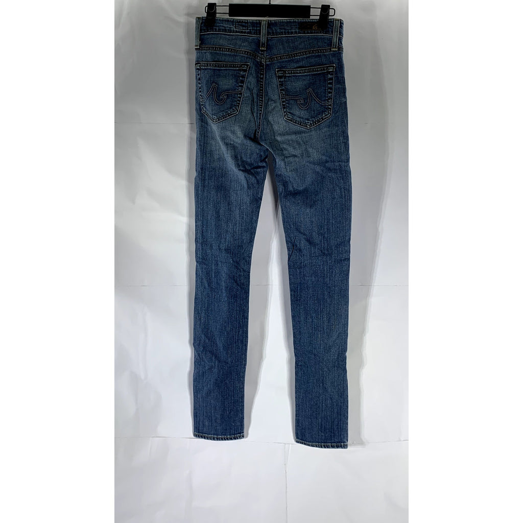 ADRIANO GOLDSCHEID Women's Dark Blue Denim Farrah High-Rise Skinny Jean SZ 25