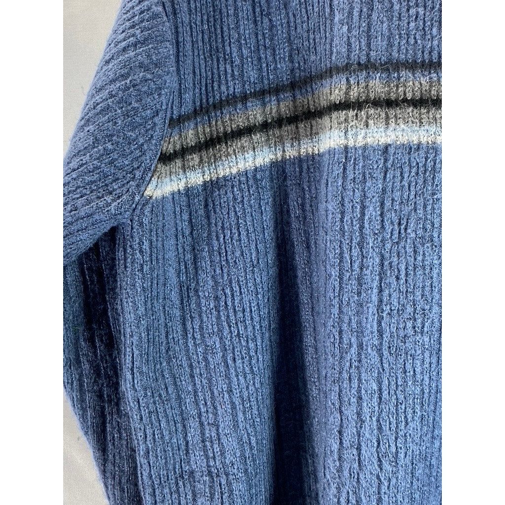 ARIZONA JEAN COMPANY Men's Blue Striped Vintage Crewneck Pullover Sweater SZ XL