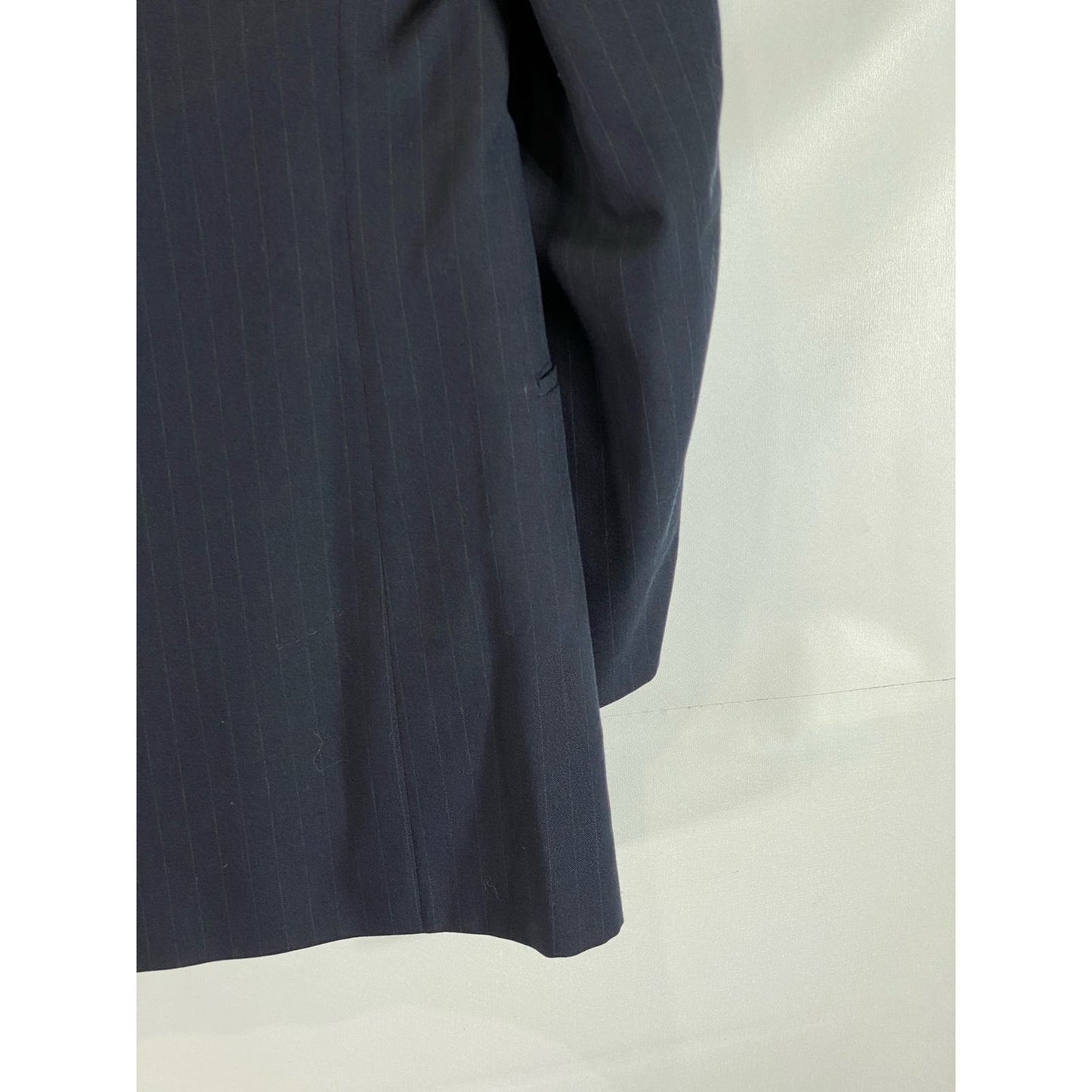 HART SCHANFFNER MARX Men's Navy Pinstripe Vintage Two-Button Blazer SZ 42L