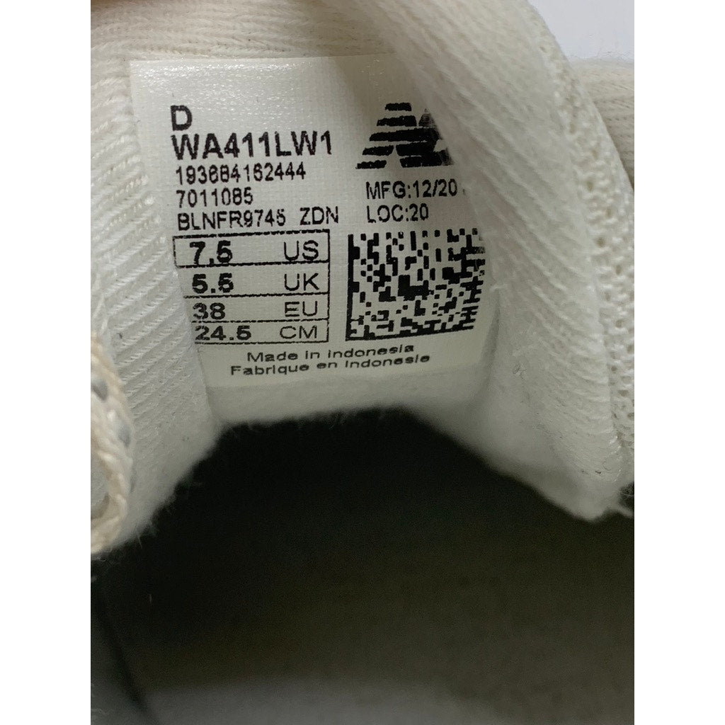 NEW BALANCE Women's White 411V1 Walking Strike Sneakers SZ 7.5