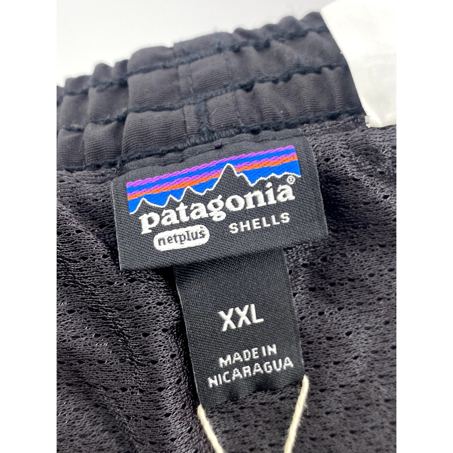 PATAGONIA Men's Black Solid Elastic Waist 5" Pull-On Mesh Baggies Shorts SZ 2XL