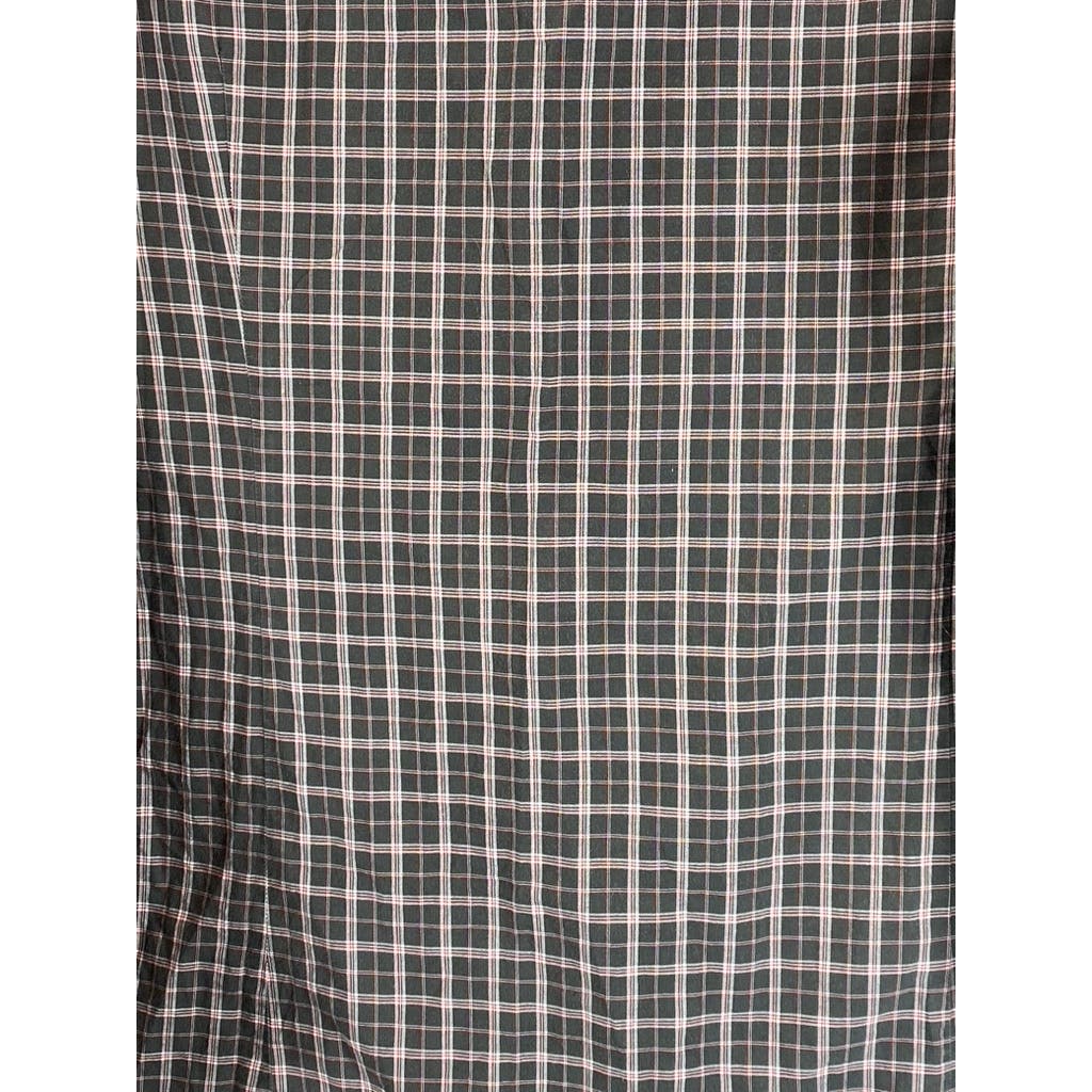 JOHN VARVATOS STAR U.S.A. Men's Black/Red Plaid Button-Up Long Sleeve Shirt SZ L