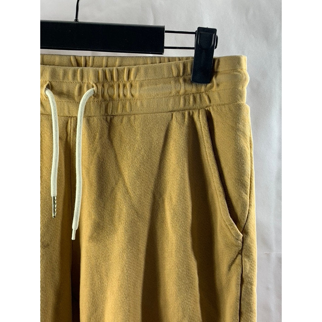 MATE Women's Mustard Yellow Drawstring Waist Pull-On Casual Sweatpants SZ S