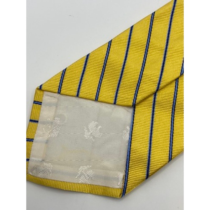 BROOKS BROTHERS Men's Yellow/Blue Striped Tie