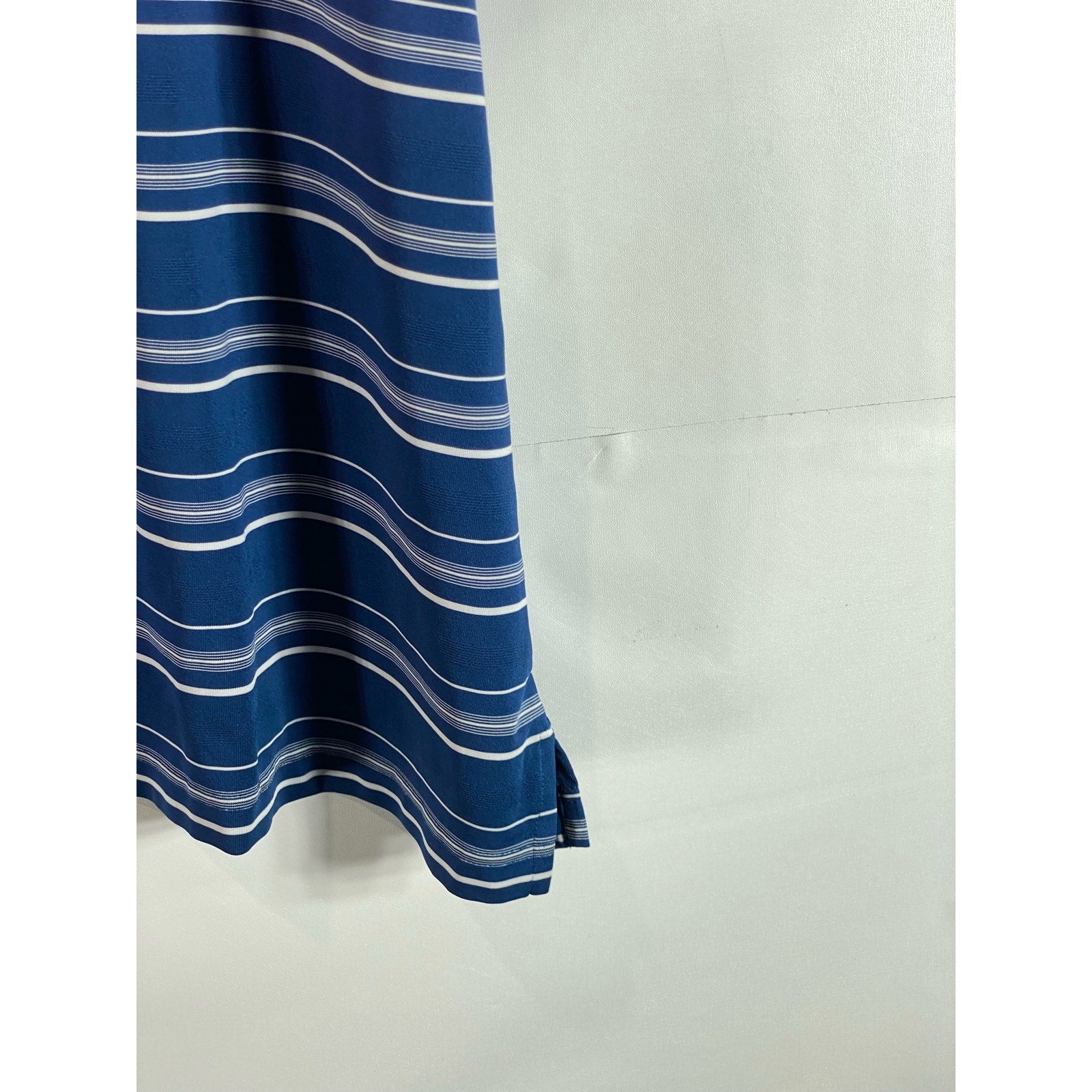 ADIDAS Men's Blue 2 Color Stripe Puremotion Short Sleeve Golf Jersey Polo SZ 2XL