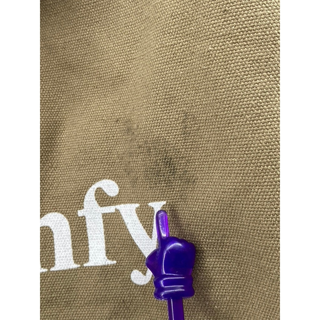 PARACHUTE Women’s Olive Green-Beige Comfy Large Canvas Tote Bag SZ OS