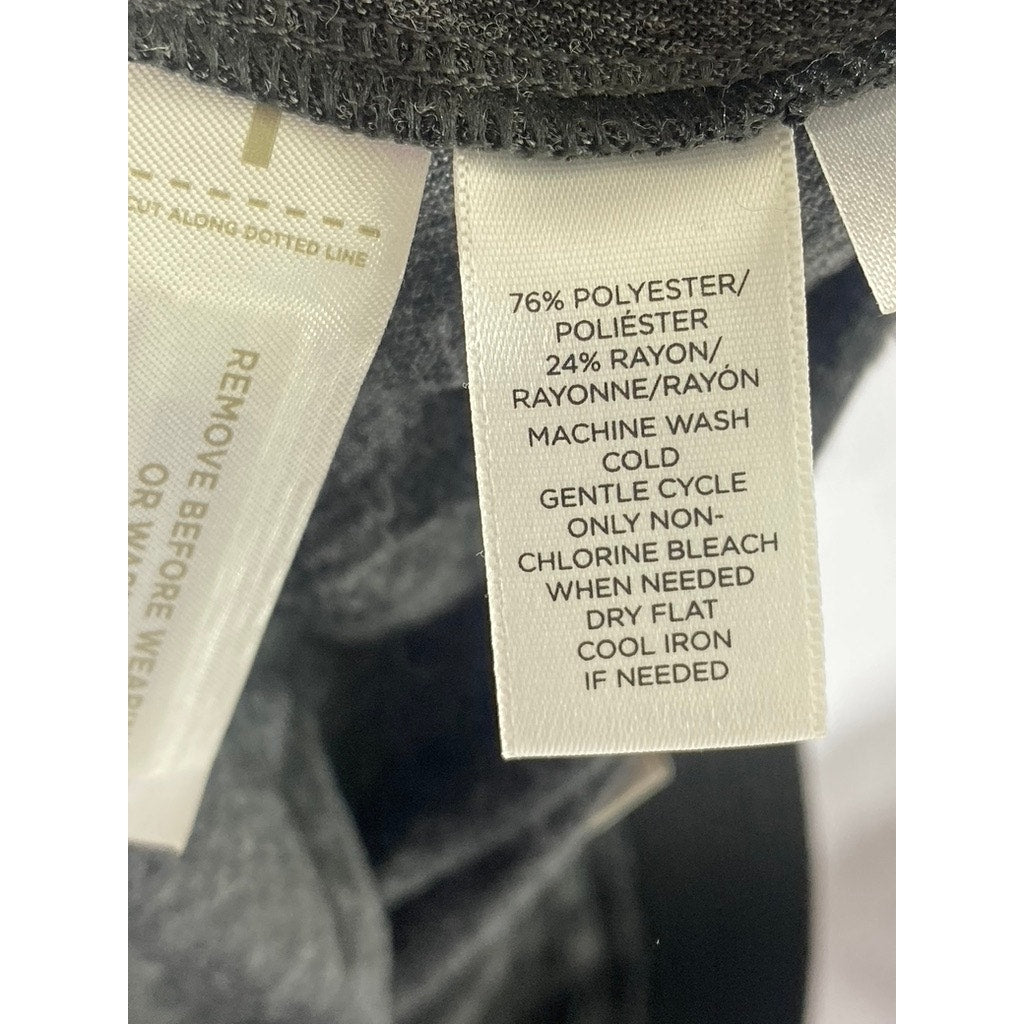 ANN TAYLOR LOFT Women's Petite Charcoal Gray Pleated Midi A-Line Skirt SZ S/P