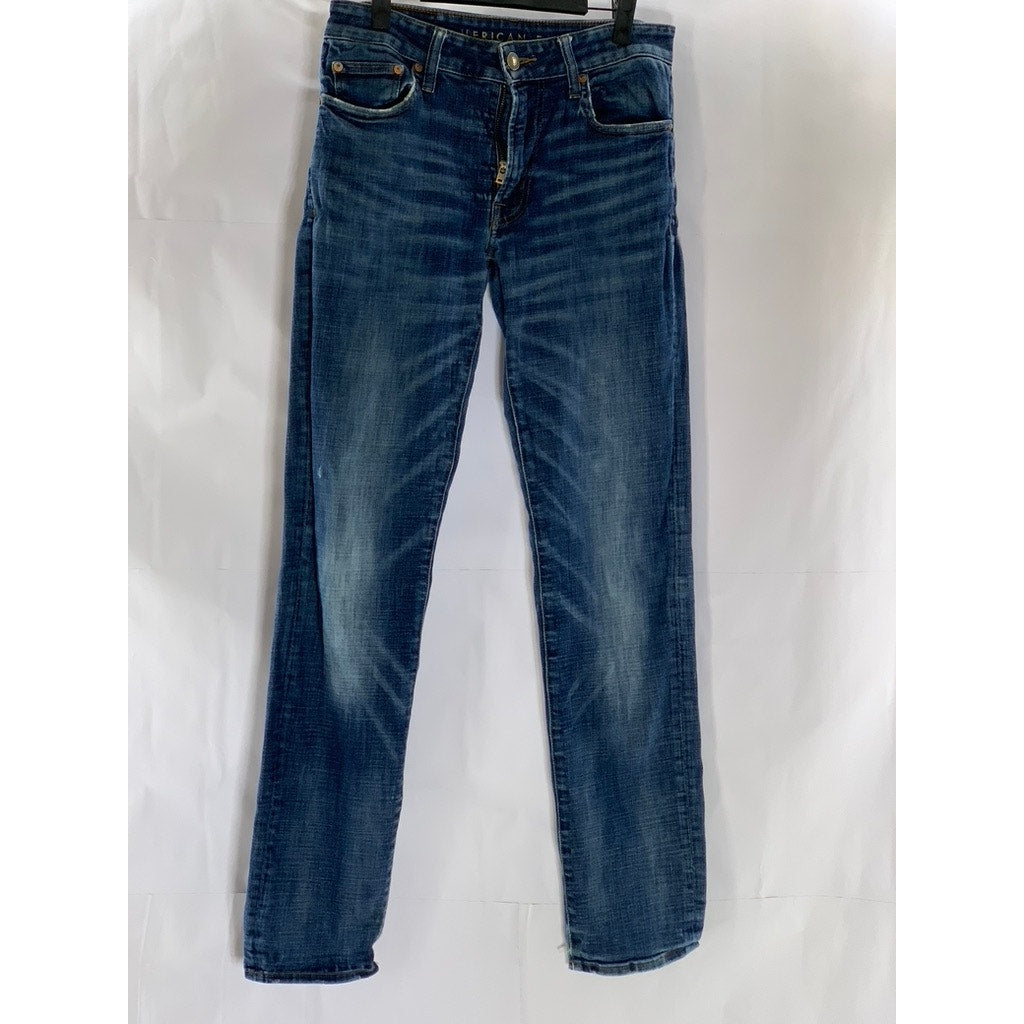AMERICAN EAGLE Men's Dark Blue Ne(x)t Level Flex Slim Straight Jean SZ 30X34