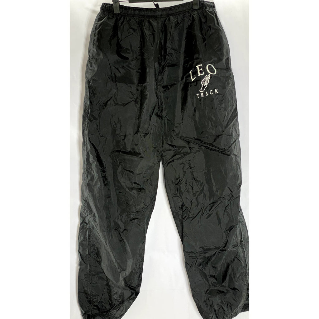 HOLLOWAY Men's Black Zipper Hem Lined Elastic Waist Windbreaker Pants SZ L