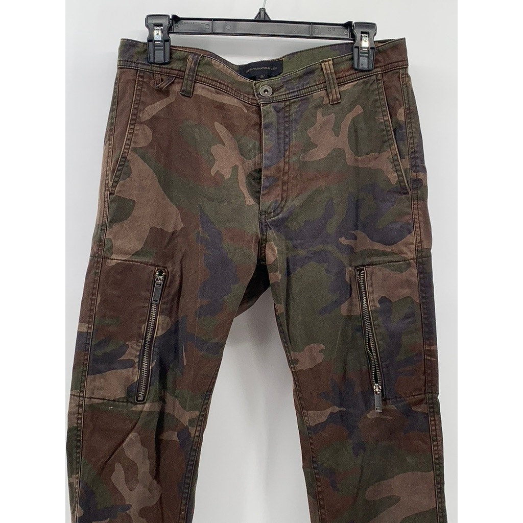 JOHN VARVATOS STAR USA Men's Green Camo Cargo Skinny Jeans SZ 29