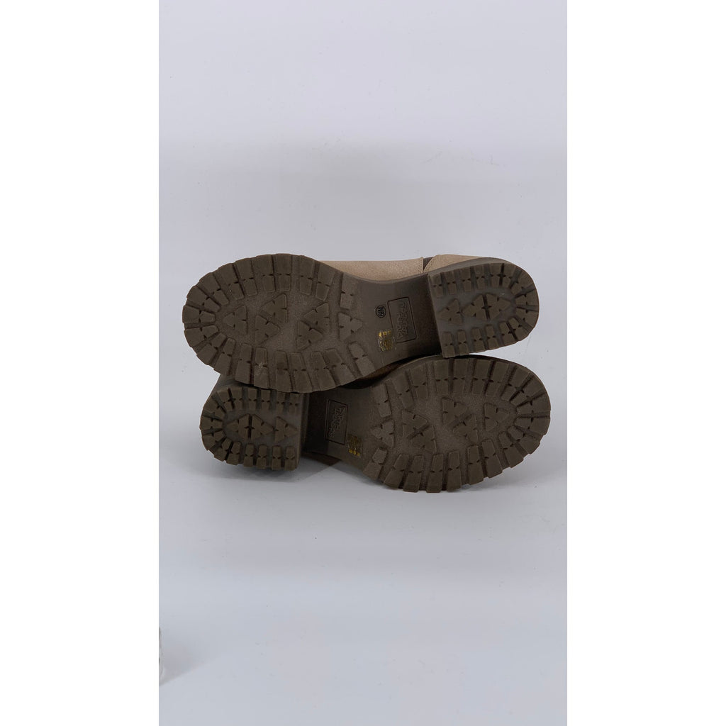 DIRTY LAUNDRY Women's Tan Slip-On Block-Heel Lita Chelsea Boots SZ 6.5