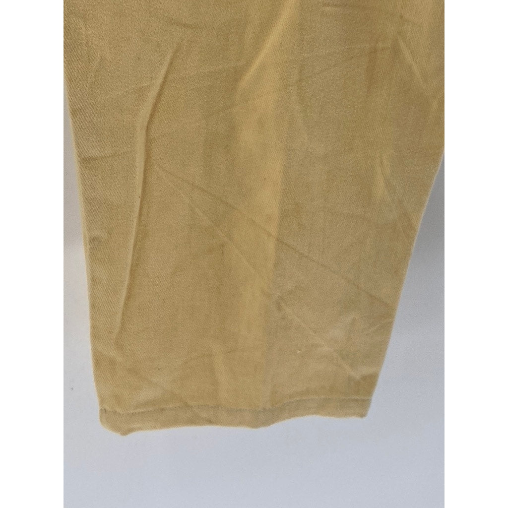 CHRISTOPHER & BANKS Women's Yellow Straight-Leg Regular-Fit Pant SZ 12
