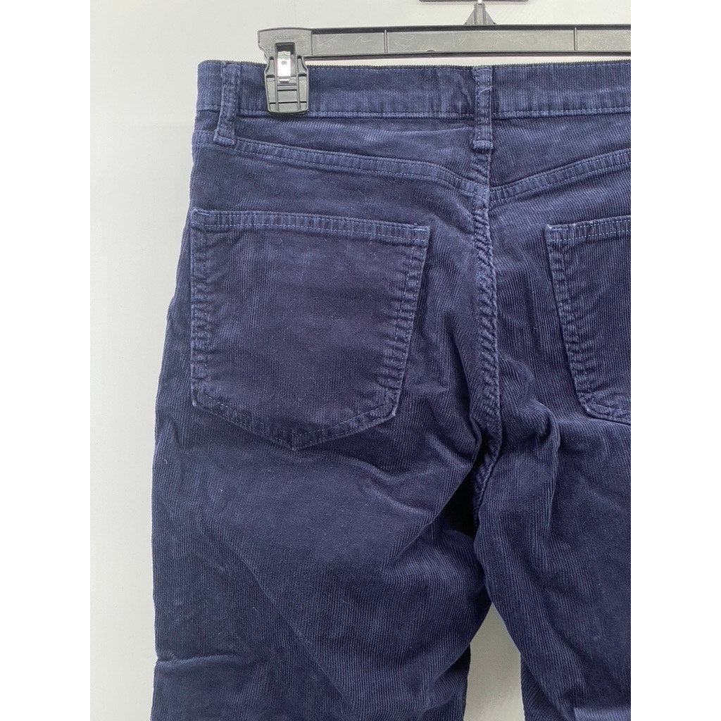 GAP Women's Navy Uniform Corduroy Vintage Slim High-Rise Regular-Fit Pant SZ28/6
