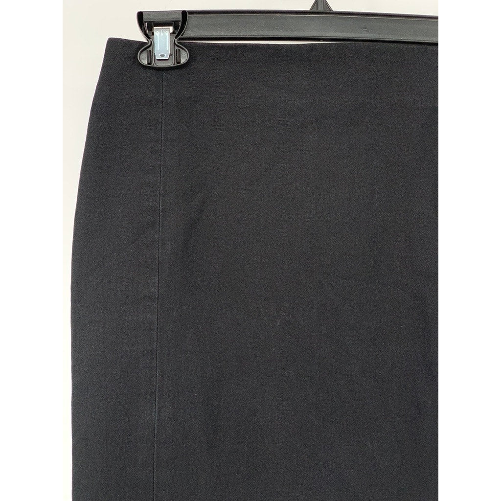 BANANA REPUBLIC Women's Petite Black Solid Straight Mini Skirt SZ 0P