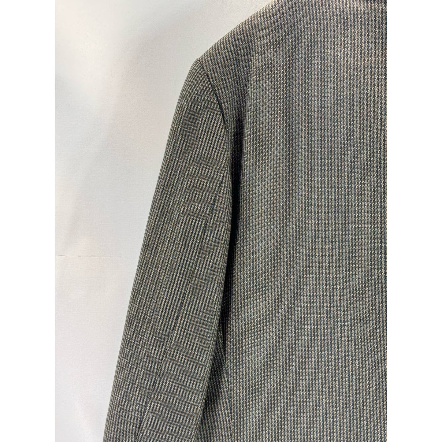 OSCAR DE LA RENTA Men's Gray Printed Long Wool Two-Button Sport Coat SZ 48L