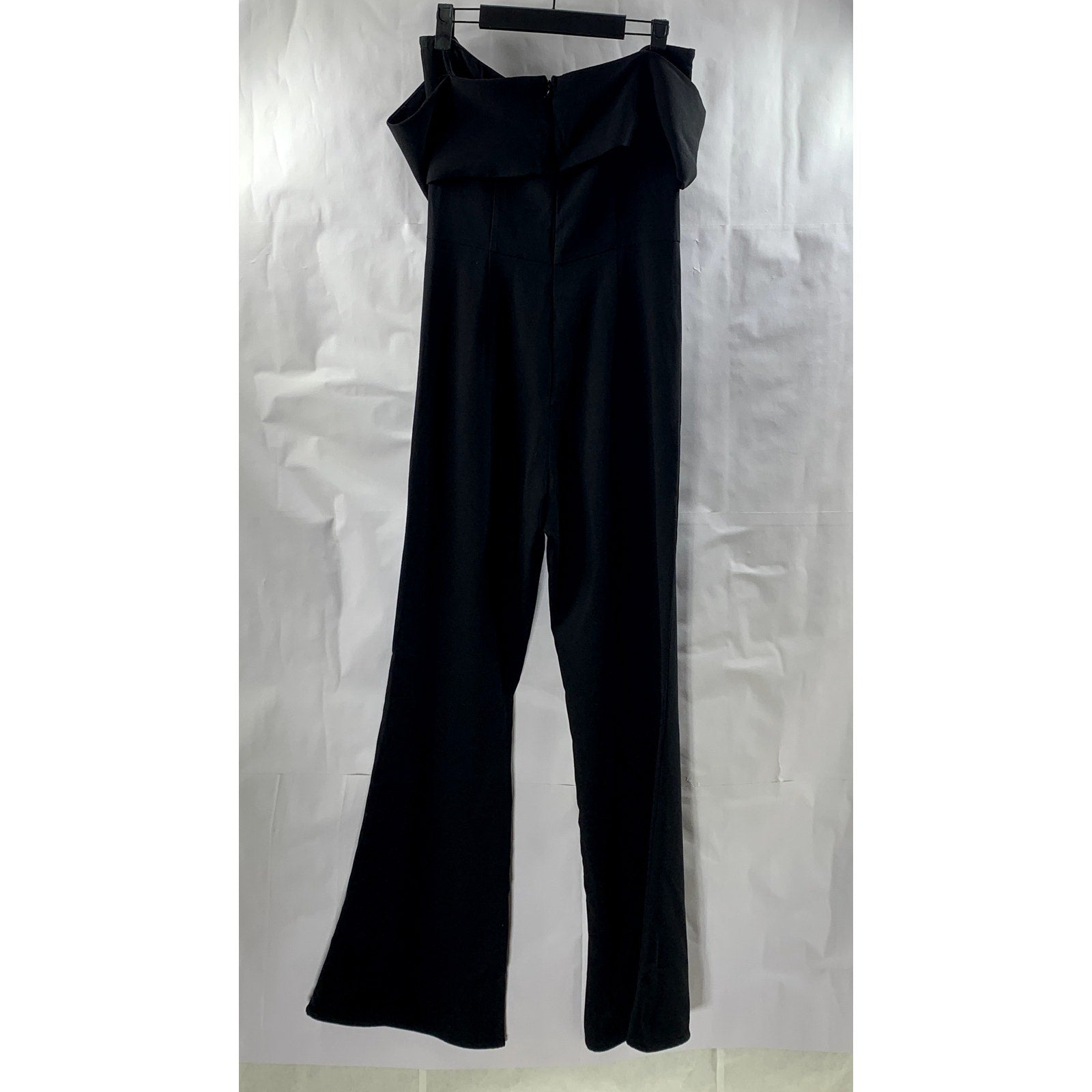 BY THE WAY Women's Black Aubrey Off-The-Shoulder Flare-Leg Jumpsuit SZ S