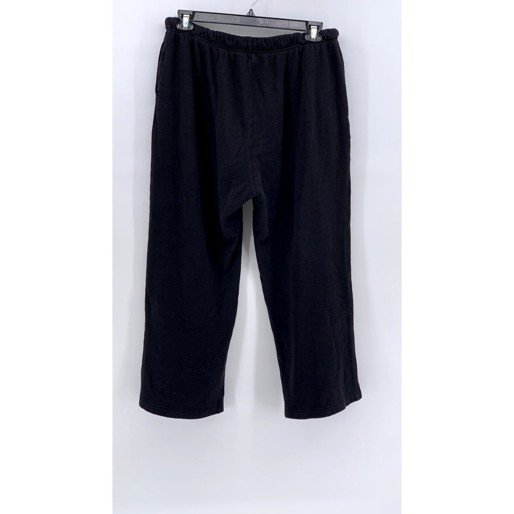 OLD NAVY Women's Black Solid Straight-Leg Sweatpants SZ L