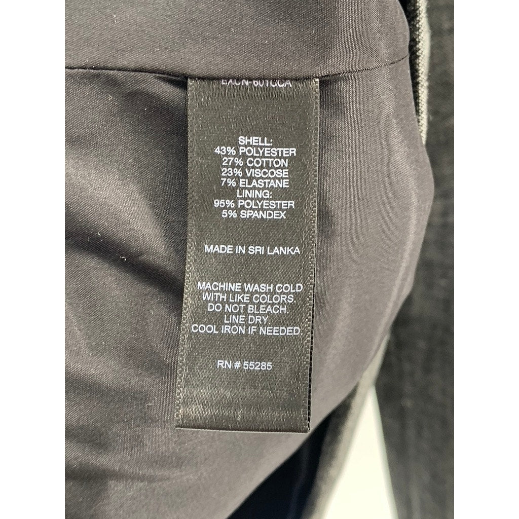 EXPRESS Women's Charcoal Gray Single-Button Notch Collar Blazer SZ 6