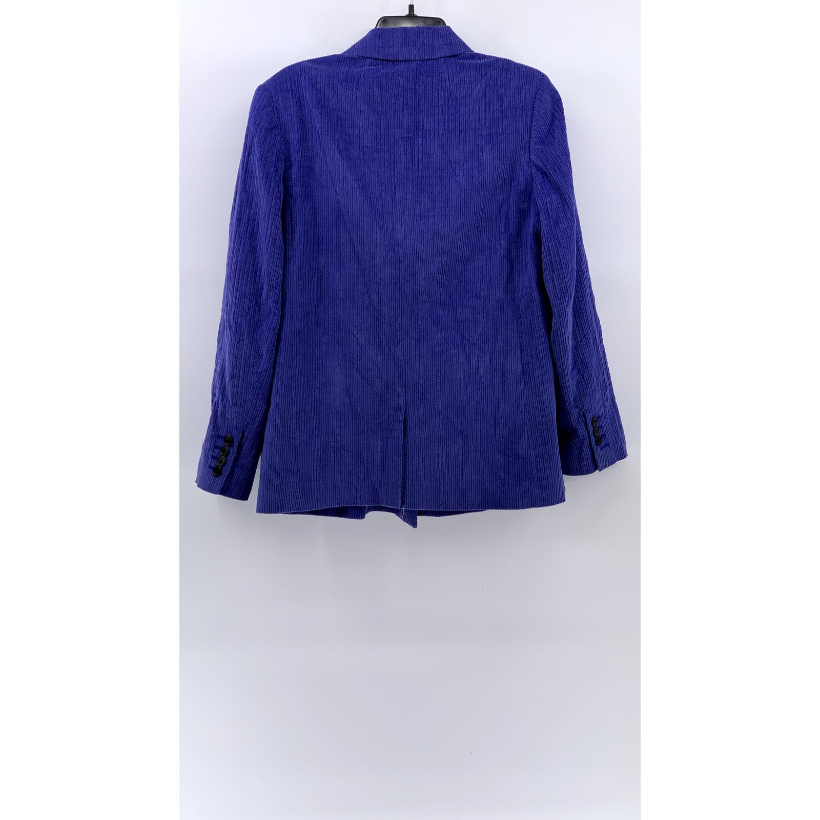 UNBRANDED Women's Purple Corduroy Double Breasted Peak Lapel Blazer SZ L