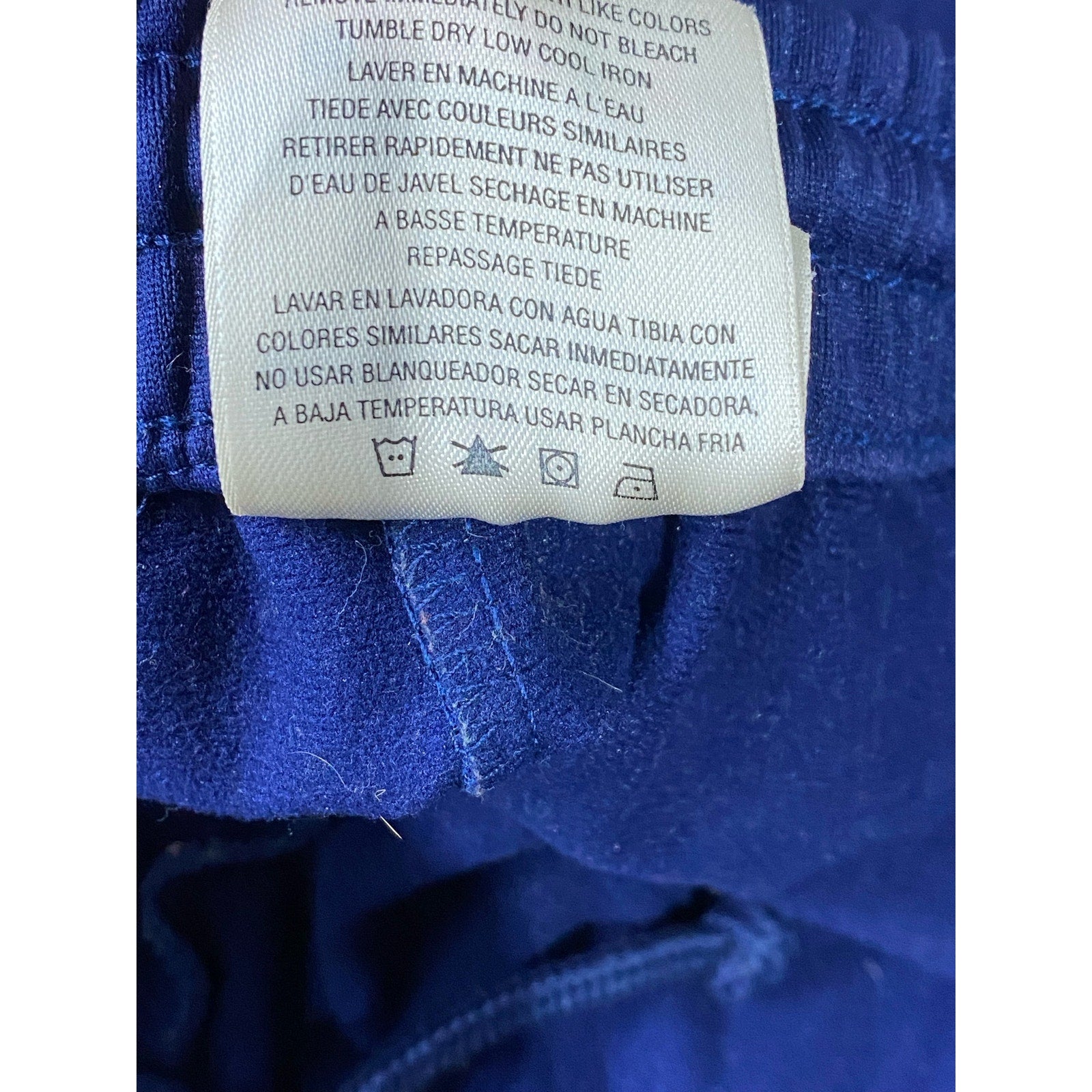 ADIDAS Youth Navy/Yellow 3-Stripe Hem Vintage  Pull-On Active Pants SZ XL