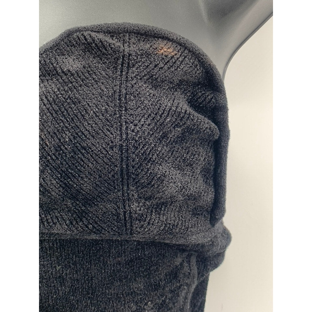 MARC JACOBS Women's Black Rib Knit Velour V-Neck Strapless Top SZ S